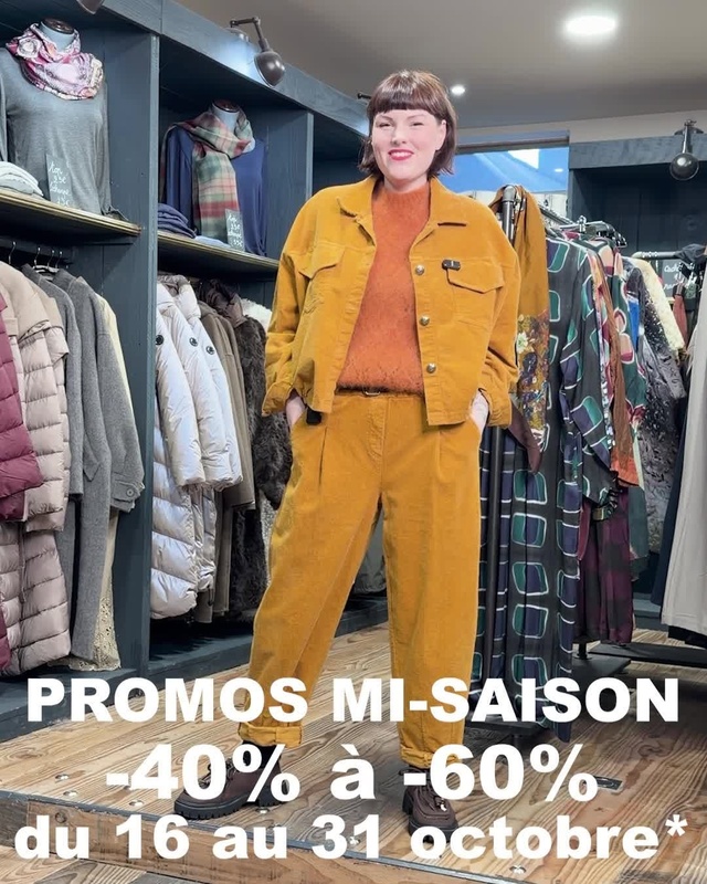 PROMOTIONS DE MI-SAISON
-40% à -60%
* sur une sélection d'articles du 16 au 31 octobre 2026
ㅤ
L’Inspiration du jour !
ㅤ
