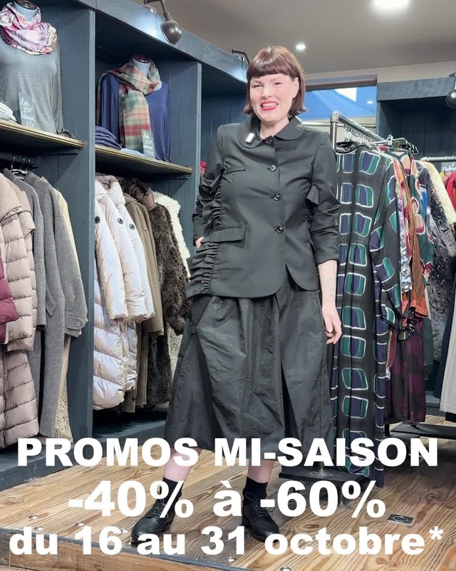 PROMOTIONS DE MI-SAISON
-40% à -60%
* sur une sélection d'articles du 16 au 31 octobre 2026
ㅤ
Le Look du jour !
ㅤ
Veste 